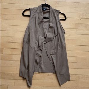 Faux suede layer vest